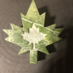 3/$40 Handcrafted agate maple leaf